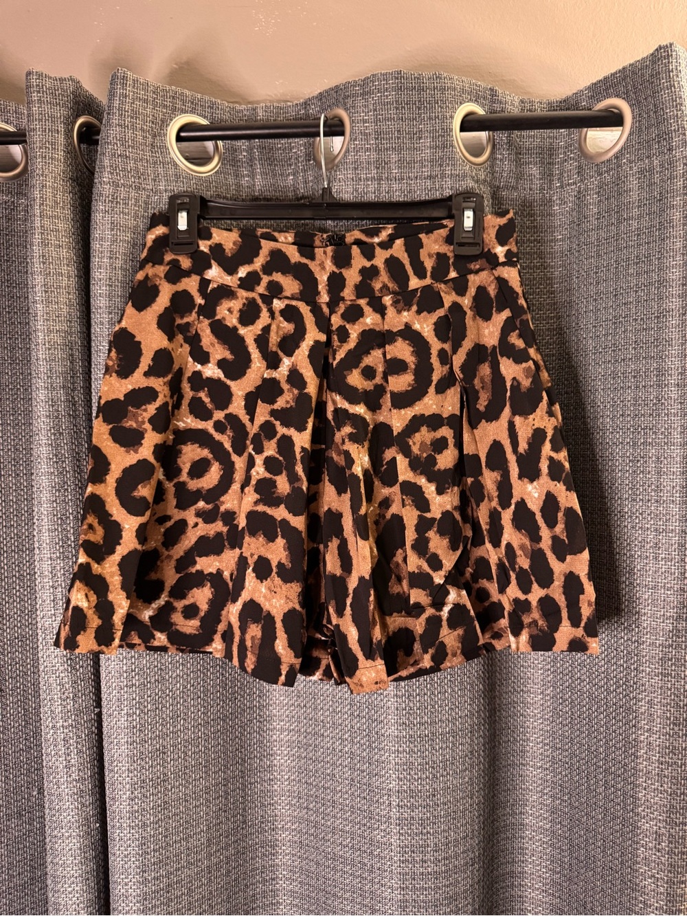 Hayden Leopard Print Women’s High-Waist Shorts - Brown/Black